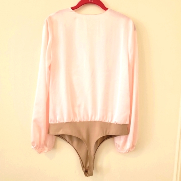 NWOT Amanda Uprichard Revolve Tessa Thong Bodysuit in Blush Pink Sz Large - Picture 7 of 14
